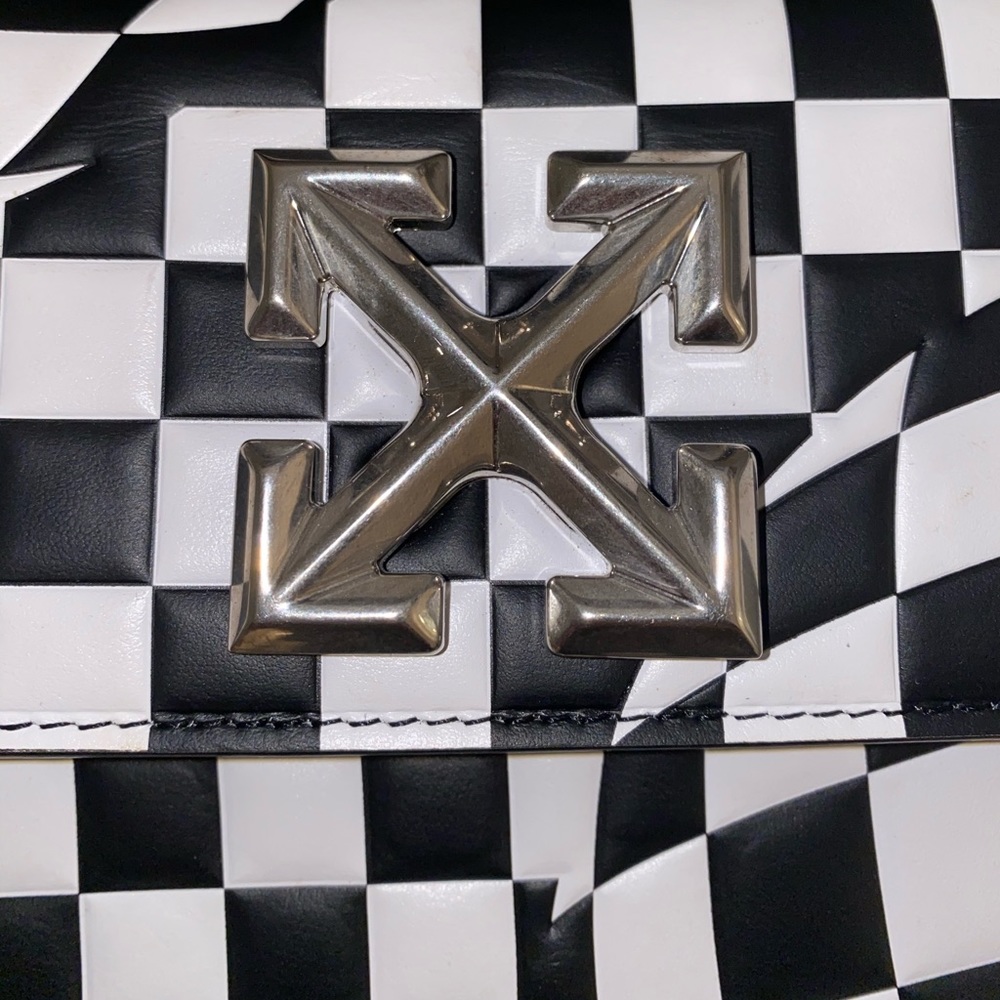 Off white checker bag